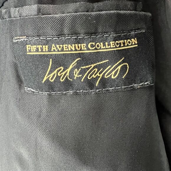 Lord & Taylor Blazer Mens 46 R Black Fifth Avenue Collection Faux Suede Jacket - Picture 13 of 14